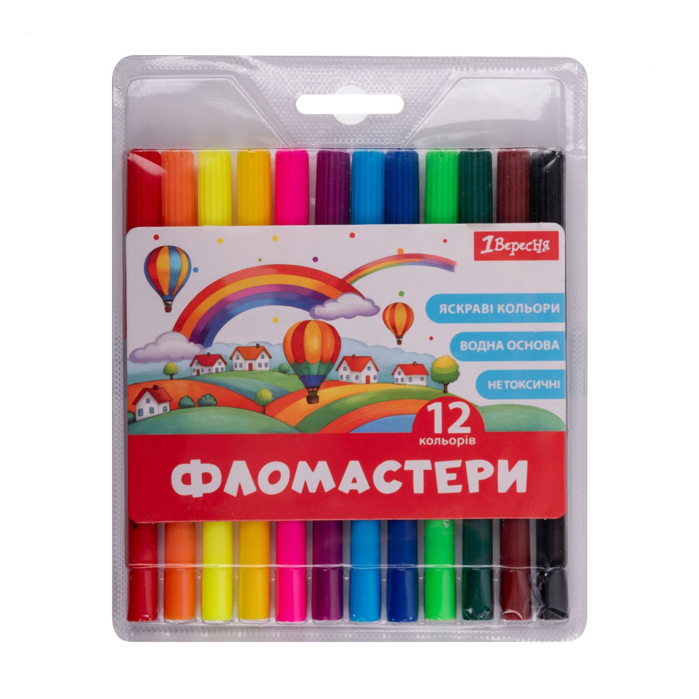 Набір кольорових фломастерів 1 Вересня Classic, 12 кольорів (650547)