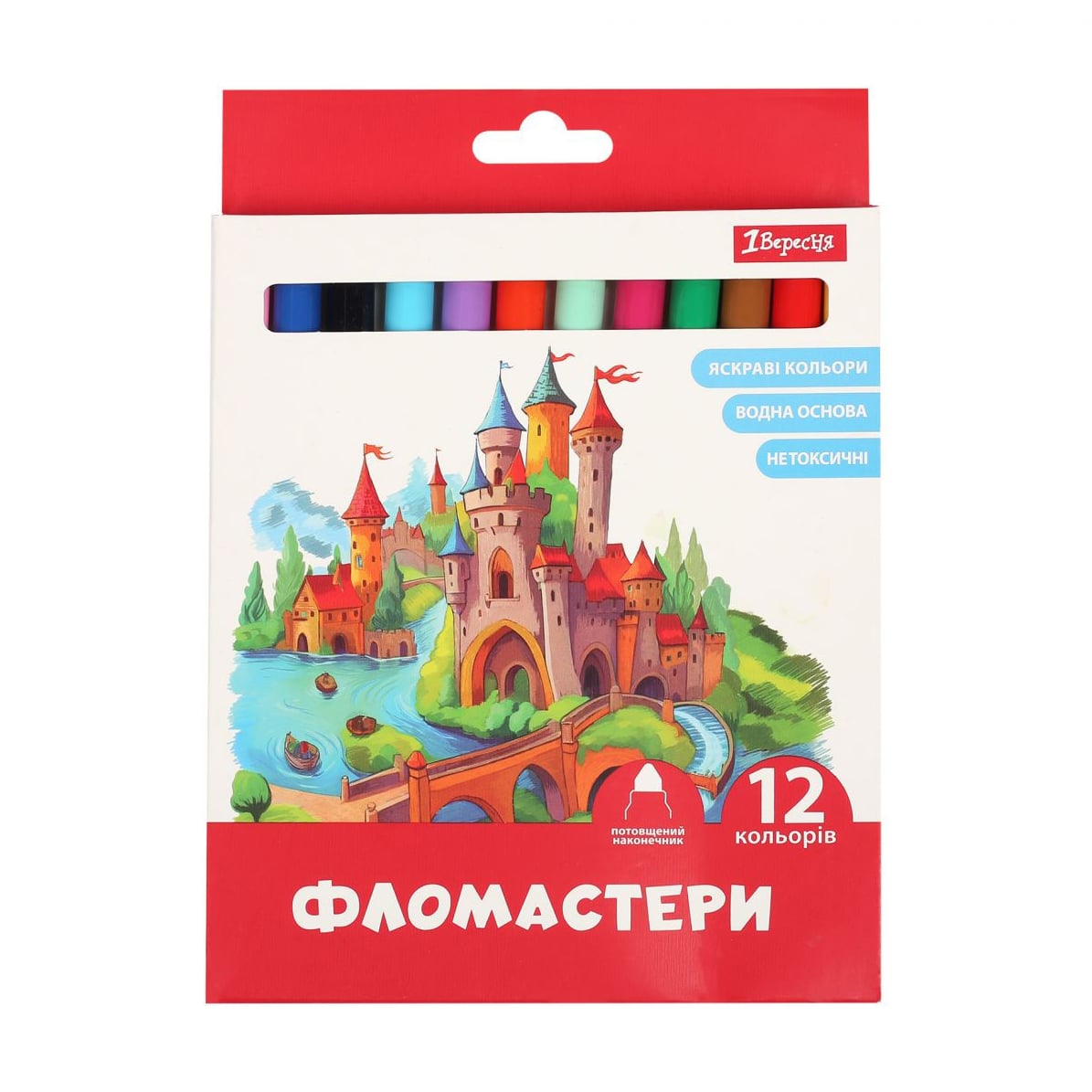 Набір кольорових фломастерів 1 Вересня Classic, 12 кольорів (650593)